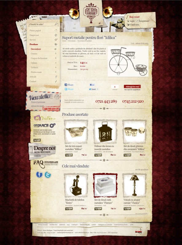 Retro Boutique - Web design