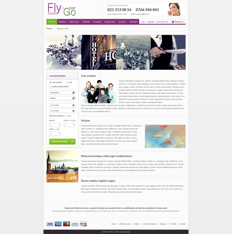 Fly&Go - Web design