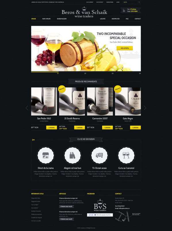 BvS Wines - Web design