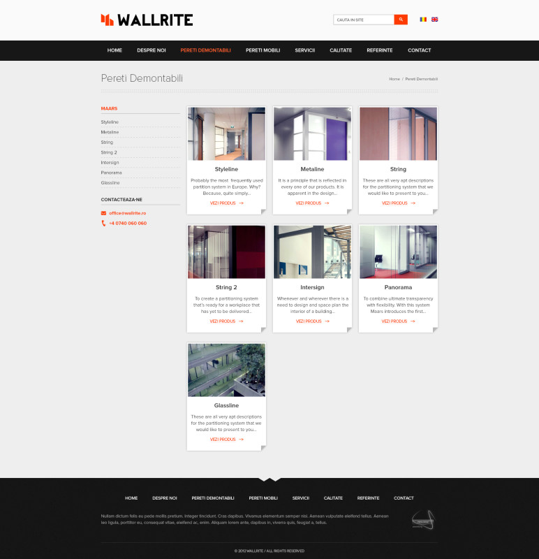 Wallrite - Web design